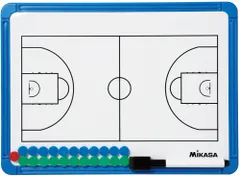 ミカサ MIKASA バスケット バスケットボール作戦盤 ブルー メンズ レディース フルコート ハーフコート 両面 作戦ボード 部活 クラブ 試合 ホワイトボード 収納ケース付き マグネット  SBBSB ブルーのサムネイル