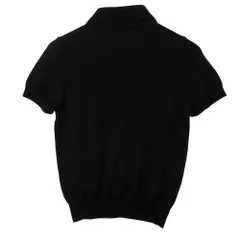 Paul Smith ポール・スミス ウール ポロシャツ ニット 半袖 ボタンデザイン ブラック M レディース 【中古】のサムネイル
