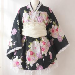 7175浴衣ドレス 地雷系 量産型 姫ギャル ロリータ 大人 ♡帯付き