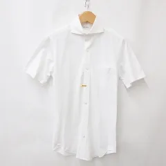 リングヂャケット RING JACKET シャツ ビジネスシャツ 半袖 ホリゾンタルカラー 白 ホワイト Lのサムネイル