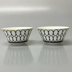 WEDG WOOD(ウェッジウッド) 食器新品同様  ルネッサンス ゴールド 白×ネイビー×ゴールド ライスボウル×2点のサムネイル