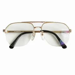 LANCEL ランセル メガネ ハーフリム 眼鏡 チタンフレーム サイズ56□15-140 度入り ゴールド メンズ 【中古】のサムネイル