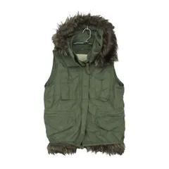 RALPH LAUREN ラルフローレン DENIM＆SUPPLY デニム&サプライ ミリタリージャケット ノースリーブ モッズ ベスト フェイクファー ライナー付き 中綿 ブルゾン アウター FK-2 カーキ M 165/88A メンズ 【中古】のサムネイル