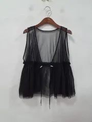 JEANASIS ブラック シースルー ベストのサムネイル