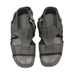 PRADA プラダ サンダル ロゴ入り レザー シューズ 靴 ブラック 7 26cm メンズ 【中古】のサムネイル