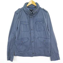 ニコルクラブフォーメン NICOLE CLUB FOR MEN M65 フィールド ジャケット コットン 46 ブルー系 フェード加工 2sa7122のサムネイル
