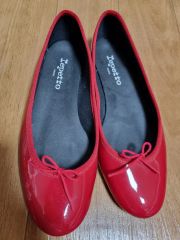 Repetto レペット バレエシューズ レッド エナメル 40 - メルカリ