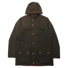 Barbour × ID URBAN RESEARCH × LOWPRO イギリス製 オイルドジャケット フーディー 36 ブラウン コットン ドローコード SLIM FIT DURHAM ダーハム 1102007のサムネイル
