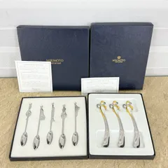 未使用保管品 ミキモト スプーン 8点セット 音楽モチーフ リボンモチーフ カトラリー MIKIMOTO /517620のサムネイル