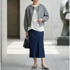 キヨコタカセ K.T KIYOKO TAKASE 美品 紙ビエラ ライダース風 ブルゾン 7号 S ネイビーブルー シアー ジャケット 日本製 近年モデル 6F034のサムネイル