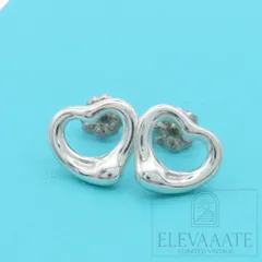 美品 Tiffany&Co. ティファニー オープン ハート シルバー ピアス SV925 EX154のサムネイル