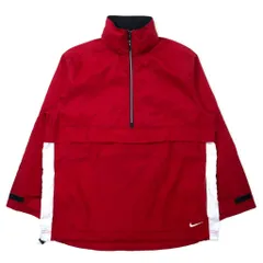 NIKE 90年代 アノラックパーカー L レッド ナイロン フード収納式 黒タグ ビッグサイズのサムネイル