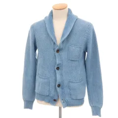 【中古】ドルモア DRUMOHR コットン ショールカラー ニット カーディガン ライトブルー【サイズ44】【メンズ】のサムネイル