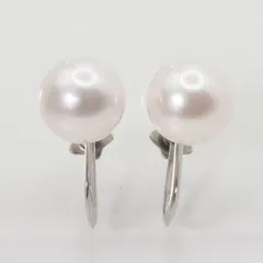 美品 スタージュエリー プラチナ アコヤパール イヤリング/24-5687Sのサムネイル