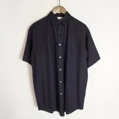定番 23SS MARKAWARE マーカウェア COMFORT FIT SHIRTS WOOL TROPICAL コンフォート 半袖 シャツ A23B-05SH01B サイズ1 紺1006P♪のサムネイル