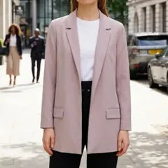 ALLSAINTS オールセインツ ALEIDA TRI BLAZER ブレザー テーラード ジャケット ピンクベージュ UK8 US4 M レディース 美品 アウター 6A033のサムネイル