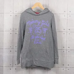 トミーガール  tommy girl　プルオーバーパーカー　グレー　Sサイズ 　パープルロゴのサムネイル