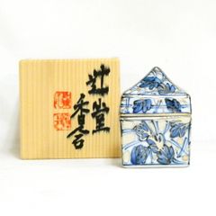 茶道 茶道具 染付辻堂 香合 ⭐︎ 清閑寺窯造 共箱 - メルカリ