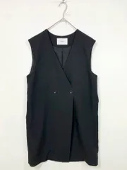 美品 FRAME WORK フレームワーク オックスロング ジレ ベスト 黒 ■■◎レディースのサムネイル