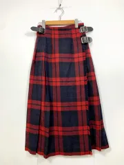 O'NEIL of DUBLIN オニールオブダブリン Spick & Span チェック 巻き ラップ スカート sizeI40/US6/赤 ◇■ レディースのサムネイル