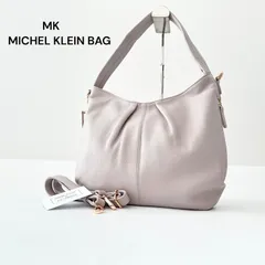 エムケー ミッシェルクラン バッグ 近年モデル 美品 MK MICHEL KLEIN BAG 2WAY ワンハンドルバッグ ショルダーバッグ カウレザー ライトグレー 未使用級 定価30,800円 6JL045のサムネイル