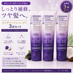 ◇822【新品／並行輸入品】★3本セット販売★giovanni(ジョバンニ) 2chic ダメージ シャンプー 250mL ダメージケア ノンシリコン ジョヴァンニ ココナッツミルク ブラックベリー ボタニカル ダメージヘア サロンクオリティ 3本 まとめのサムネイル