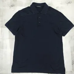 Ermenegildo Zegna エルメネジルド ゼニア トルコ製 コットン ポロシャツ ネイビー S/48 M~L相当 高級ブランド ハイブランド 半袖 カットソーのサムネイル
