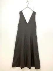 allureville アルアバイル ロング丈 Vネックフレアジャンパースカート ワンピース size1/グレー ■■ レディースのサムネイル