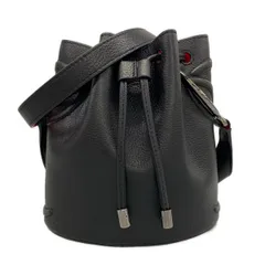 CHRISTIAN LOUBOUTIN(クリスチャンルブタン) ショルダーバッグ By My Side 黒×レッド 巾着型 レザーのサムネイル