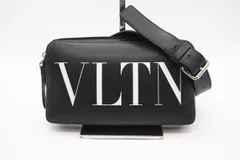 ★3日以内返品可★ 美品 Valentino ヴァレンチノ VLTNロゴ レザー ベルトバッグ VY2B0A10WJW ウエストバッグ ブラック レザー メンズのサムネイル