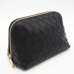 ★3日以内返品可★ 美品 BOTTEGAVENETA ボッテガヴェネタ イントレチャート中 レザー ビューティ ポーチ 785976V3IV08425 ポーチ ブラック レザー レディースのサムネイル