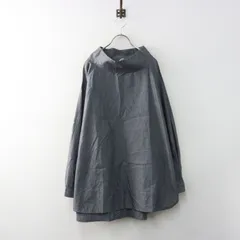 ゼロハチマブ 08Mab コットン ハイネック ブラウス LL｜グレー  トップス 長袖 シャツ【2400015068299】のサムネイル