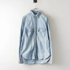 チマラ chimala ヴィンテージ加工 デニムシャツ S｜ブルー インディゴ 前開き 長袖 トップス ブラウス【2400015069876】のサムネイル