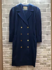 A【A7-90】◇ miss ashida タグ表記サイズ9 ロングコート　ダークブルーのサムネイル