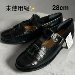 【未使用級】トーガビリリース　TOGA VIRILIS　Tストラップ　メタルバックルシューズ　ローファー　黒　28  レザー　y2k archiveのサムネイル