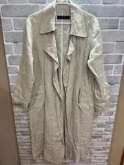 A【A7-92】◇ZARA BASIC サイズS(USA) スプリングコート　ライトベージュ　リネンのサムネイル