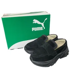 美品 PUMA プーマ スエード プラットフォームシューズ ローファー 406969-01 サイズUS 6 22.5cm ブラック レディース 古着 中古 USEDのサムネイル
