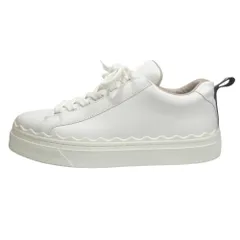 良品 Chloe クロエ Lauren Low ローレン ロー スニーカー シューズ 靴 レザー 36 23cm 白 ホワイト レディース 古着 中古 USEDのサムネイル