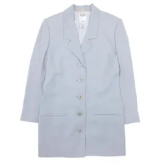 良品 CELINE セリーヌ 90s ヴィンテージ テーラードジャケット シングル ブレザー アウター 総裏 ジェーシーシー期 36 ライトグレー レディース 古着 中古 USEDのサムネイル
