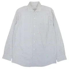 美品 ARAMIS アラミス LEG GIUNO レジウノ生地 総柄 シャツ カットソー トップス 長袖 花柄 L 白 オフホワイト メンズ 古着 中古 USEDのサムネイル