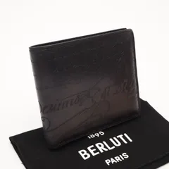 ★3日以内返品可★ 極美品 Berluti ベルルッティ マコレ ヴェネツィアカーフレザー コンパクトウォレット - 二つ折り財布 ブラック グレー カーフレザー メンズのサムネイル