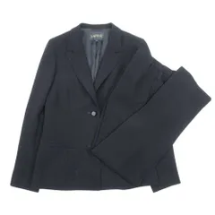美品 LAPINE ラピーヌ ブラックフォーマル 礼服 パンツスーツ セットアップ テーラードジャケット スラックス 5/7 黒 レディース 古着 中古 USEDのサムネイル