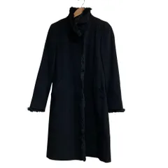 美品 23区 ニジュウサンク ラビットファー カシゴラコート サイズ40 ブラック レディース 古着 中古 USEDのサムネイル