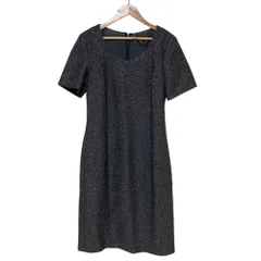 美品 FENDI フェンディ ヴィンテージ ツイードワンピース 42 ブラック グレー系 レディース 古着 中古 USEDのサムネイル