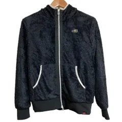 美品 New Balance golf ニューバランス ゴルフ 裏地レオパード柄 起毛 ダブルジップ パーカー サイズ1 ブラック レディース 古着 中古 USEDのサムネイル
