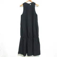 美品 SACRA サクラ コットンナイロン リップルドフィニッシュワンピース 124114041 サイズ38 ブラック レディース 古着 中古 USEDのサムネイル