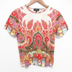 良品 ETRO エトロ ペイズリー柄 半袖 カットソー Tシャツ サイズ42 レッド系 レディース 古着 中古 USEDのサムネイル