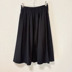 GU タックフレアミニスカート S ブラック 222-274027