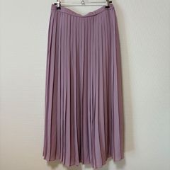 UNIQLO シフォンプリーツロングスカート（丈標準80～84cm） パープル 222-425371
