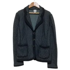 良品 ARMANI COLLEZIONI アルマーニコレッツォーニ ニット カーディガン 42 ブラック グリーン レディース 古着 中古 USEDのサムネイル